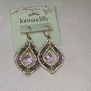 Lonna & Lilly Gold and Multicolor Drop Earrings